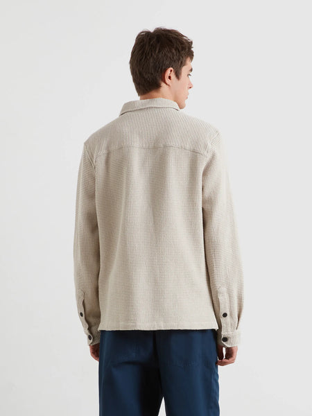 Farah L/S Castlefields Overshirt - White Smoke