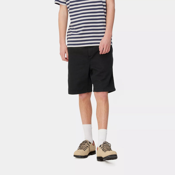 Carhartt Flint Short - Moraga Twill/Black Garment Dyed