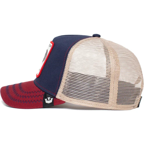 Goorin Bros Rooster Trucker Cap - Navy/Burgundy