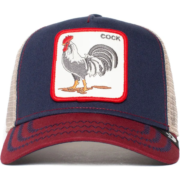 Goorin Bros Rooster Trucker Cap - Navy/Burgundy