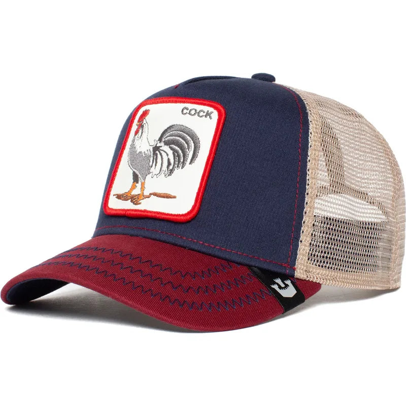 Goorin Bros Rooster Trucker Cap - Navy/Burgundy