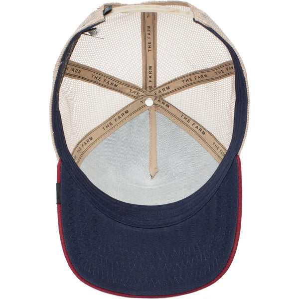 Goorin Bros Rooster Trucker Cap - Navy/Burgundy