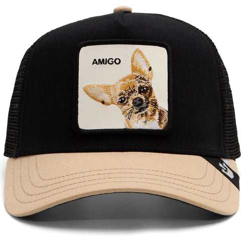 Gooring Bros. The Amigo Trucker Cap - Black/Beige