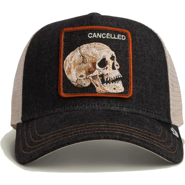 Goorin Bros. Denim Skull Trucker Cap - Dark Denim