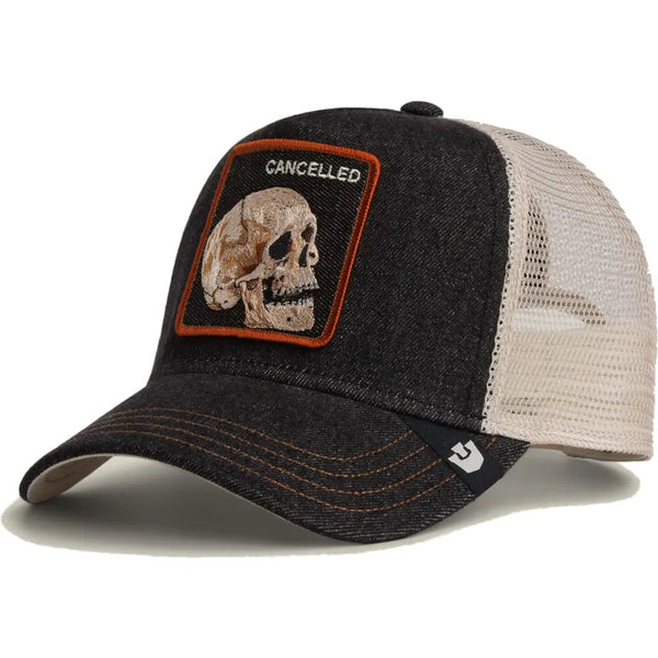 Goorin Bros. Denim Skull Trucker Cap - Dark Denim