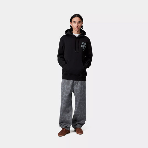 Carhartt Hooded Sandwich Sweat - Black/Blue Fog