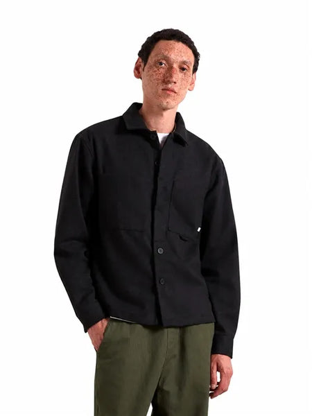 Randall L/S Overshirt - Charcoal