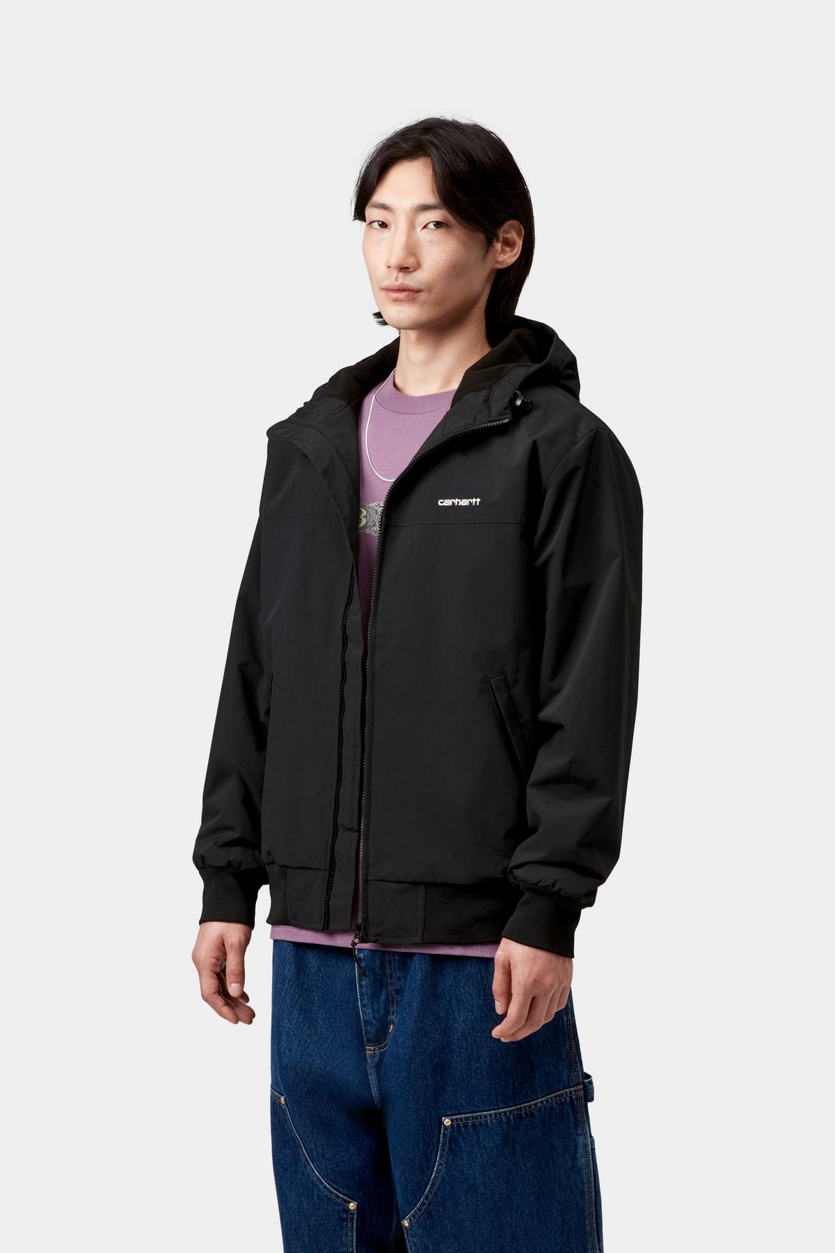 Carhartt WIP Hooded Sail Jacket - Black/White