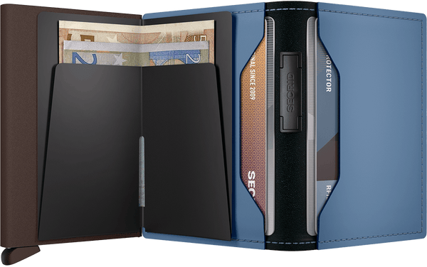 Secrid Band Wallet - Matte Blue/Brown