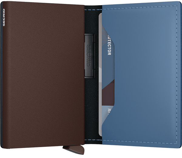 Secrid Band Wallet - Matte Blue/Brown