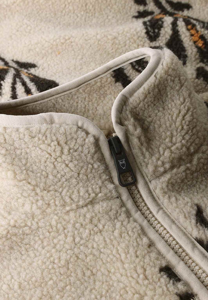 Knowledge Cotton Apparel SOS Loose Fit Zip Fleece - Beige