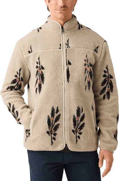 Knowledge Cotton Apparel SOS Loose Fit Zip Fleece - Beige