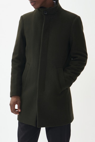 Matinique Harvey N Wool Coat - Forest Night
