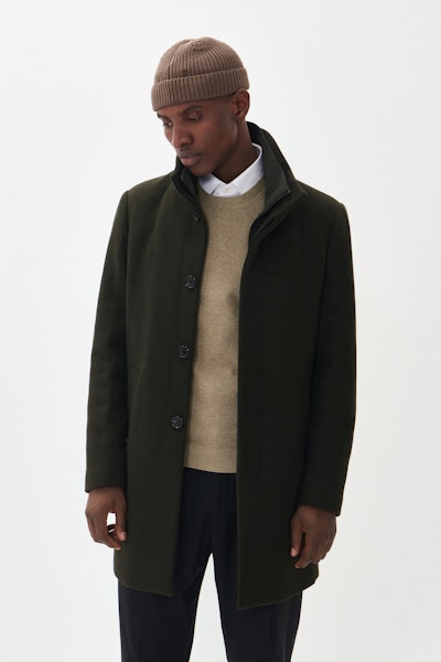 Matinique Harvey N Wool Coat - Forest Night