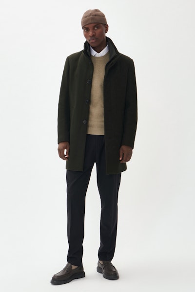 Matinique Harvey N Wool Coat - Forest Night