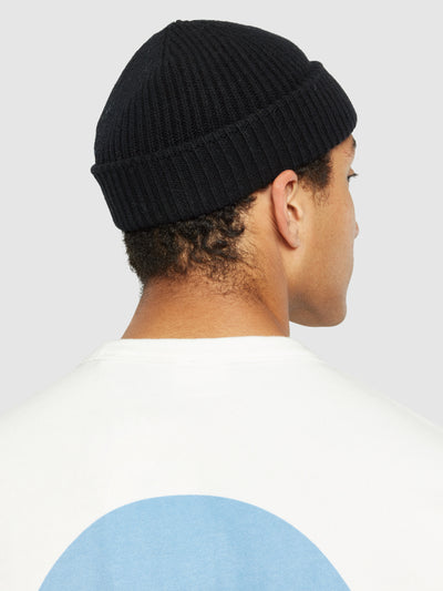 Knowledge Cotton Apparel Wool RWS Beanie - Black