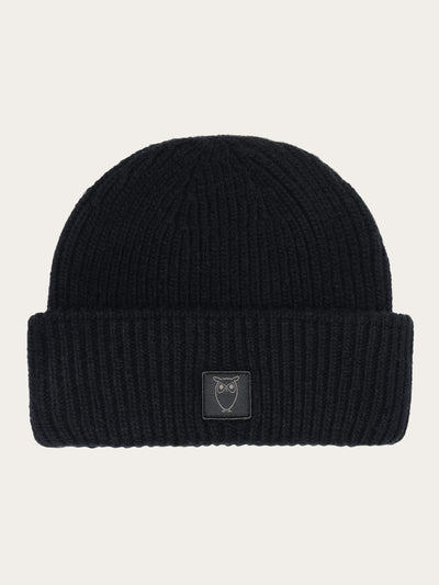 Knowledge Cotton Apparel Wool RWS Beanie - Black