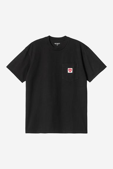 Carhartt WIP Pocket Heart Tee - Black/Red