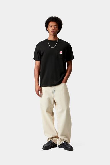 Carhartt WIP Pocket Heart Tee - Black/Red