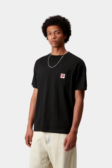 Carhartt WIP Pocket Heart Tee - Black/Red