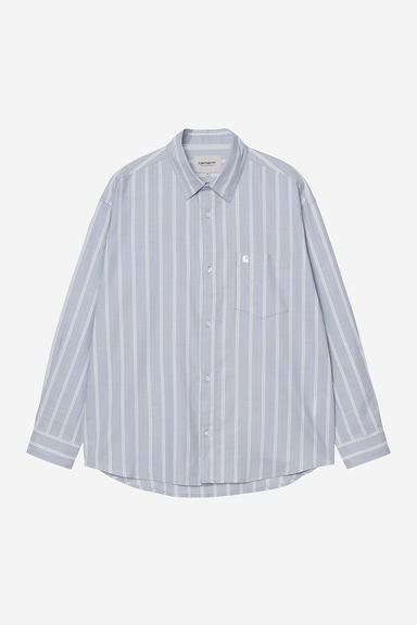 Carhartt WIP L/S Beale Shirt - Beale Stripe/Gentle Blue/White
