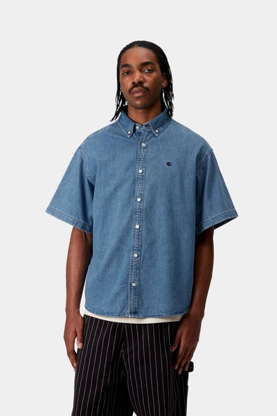 Carhartt WIP Lucas S/S Shirt - Blue Stone Wash