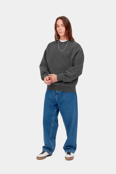 Carhartt WIP Nelson Sweatshirt - Black Garment Dyed