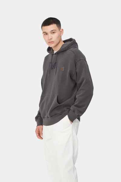 Carhartt WIP Hooded Nelson Sweat - Black Garment Dyed