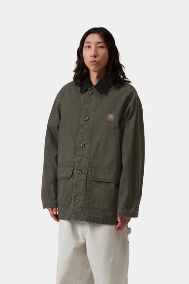 Carhartt WIP Prescott Coat - Oxide Green/Black Garment Dyed