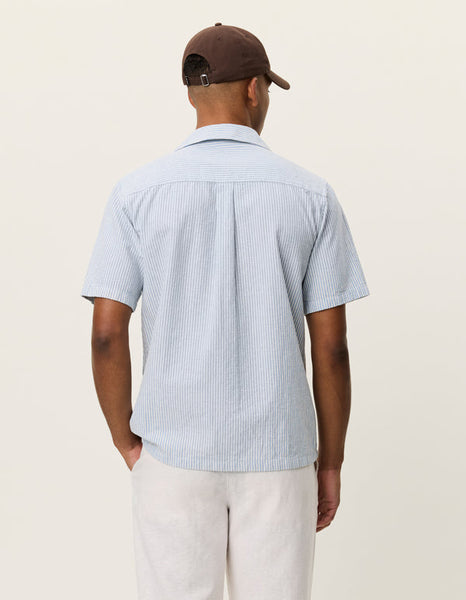 Les Deux Lukas Stripe Linen S/S Shirt - Allure