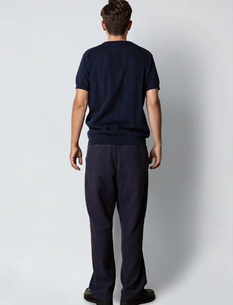 Clean Cut Copenhagen Robyn Knitted Tee - Navy
