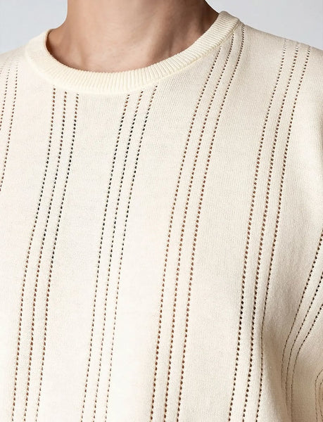 Clean Cut Copenhagen Robyn Knitted Tee - Ecru