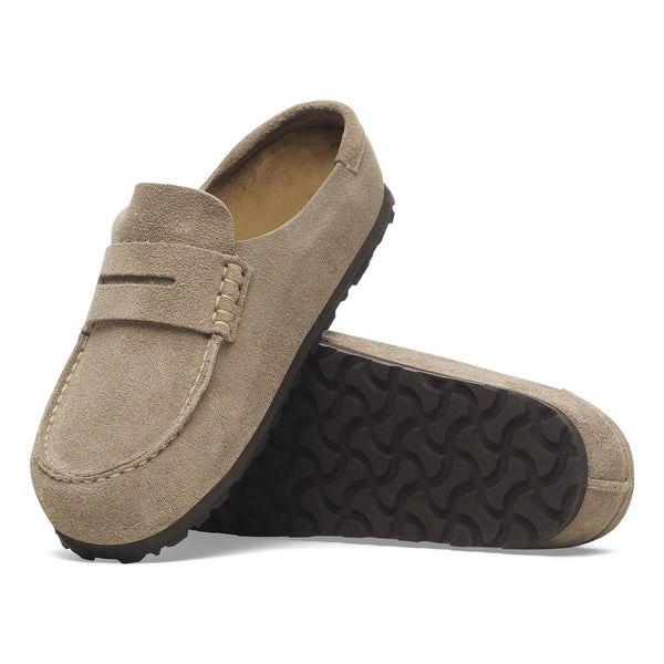 Birkenstock Naples Wrapped Loafers - Suede Leather Taupe