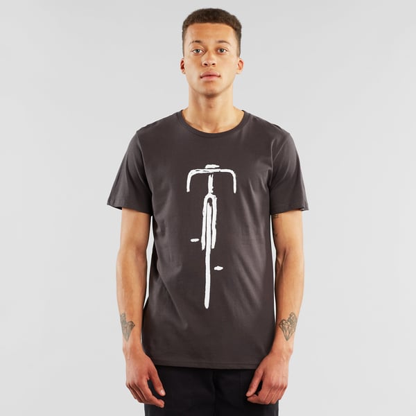 Dedicated Stockholm Bike Front Tee - Charcoal