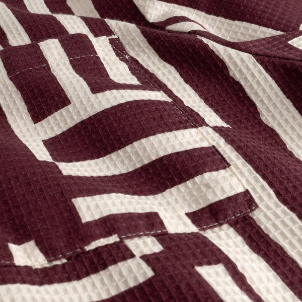Dedicated Marstrand Lines & Sticks Shirt - Fig Red