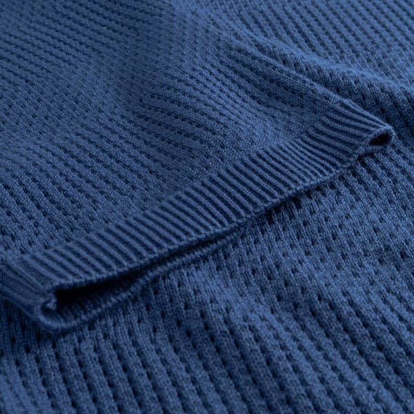 Dedicated Nogersund Knitted Polo - True Blue