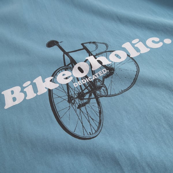 Dedicated Stockholm Bikeoholic Tee - Niagara Blue