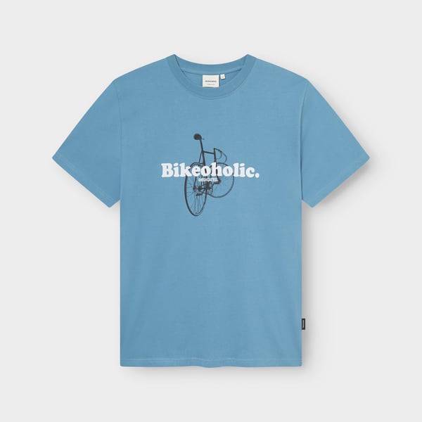 Dedicated Stockholm Bikeoholic Tee - Niagara Blue