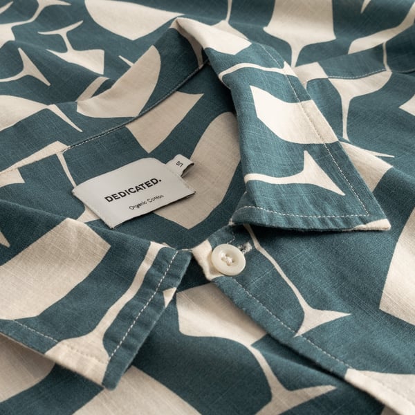 Dedicated Brantevik Wine Cups Shirt - Mediterranea Green