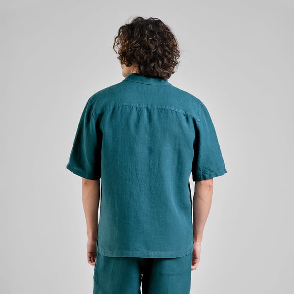 Dedicated Rute Linen Shirt - Mediterranea Green