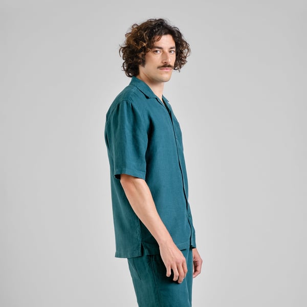 Dedicated Rute Linen Shirt - Mediterranea Green