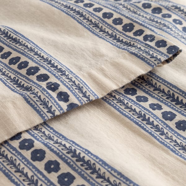 Dedicated Brantevik Floral Stripe Shirt - Blue