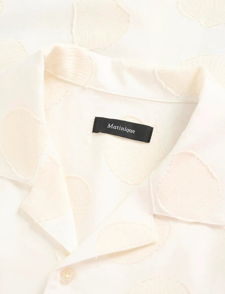 Matinique Maklampo S/S Shirt - Vanilla Ice/White