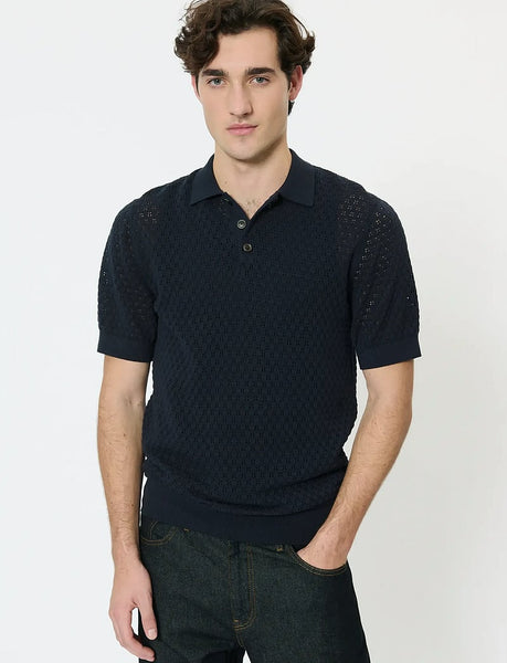 Matinique Mapolo Heritage Knitted Polo - Dark Navy