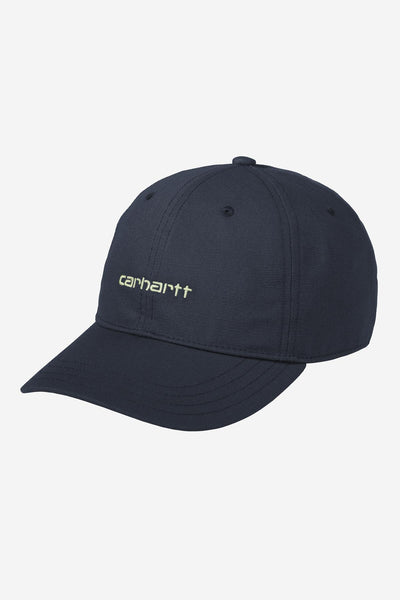Carhartt WIP Canvas Script Cap - Deep Night/Gentle Green