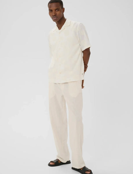 Matinique Maklampo S/S Shirt - Vanilla Ice/White