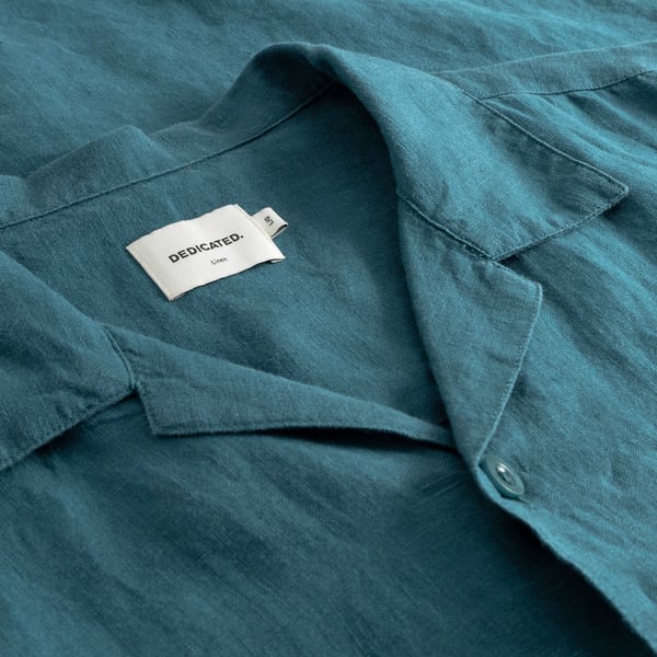 Dedicated Rute Linen Shirt - Mediterranea Green