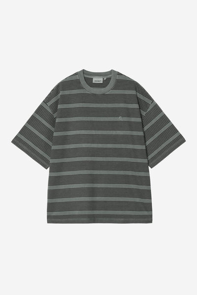Carhartt WIP Hanson Tee - Hanson Stripe/Kale Green