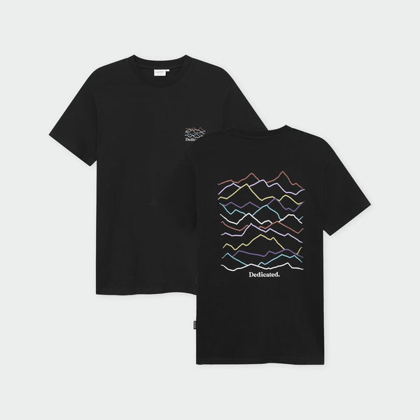 Dedicated Stockholm Line Mountains Tee - Black