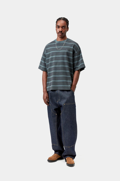 Carhartt WIP Hanson Tee - Hanson Stripe/Kale Green